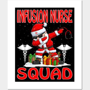 Christmas Infusion Nurse Squad Reindeer Pajama Dabing Santa Posters and Art